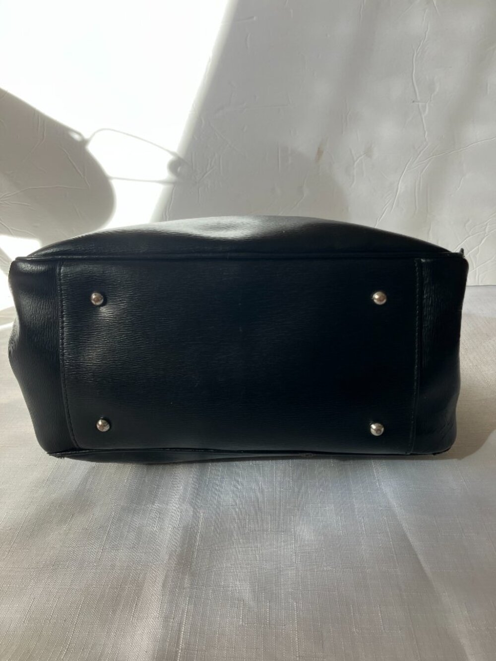 Lauren Ralph Lauren Sloan Street Dome Satchel, Textured Leather, Black EUC - Picture 3 of 12